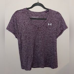 Purple Under Armour Dri-Fit Short Sleeve Top